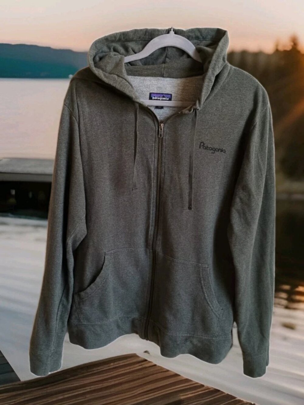 Patagonia 1973 Womens XL Gray Full Zip Hoodie Common Threads Partnership